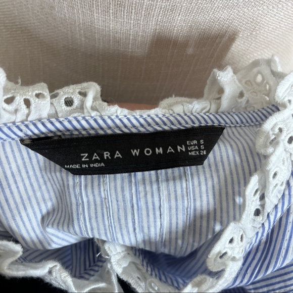 Zara Woman long sleeve pinstripe button down blouse - Picture 8 of 10